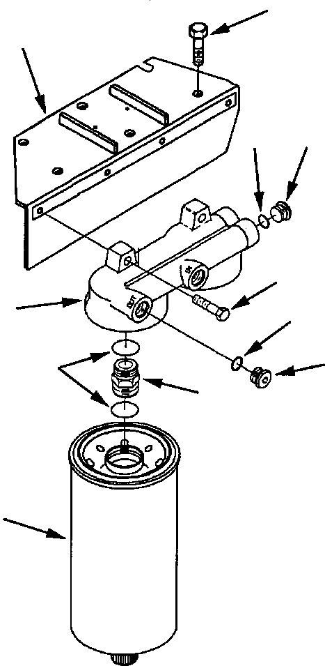 Komatsu parts book diagram for 330M S/N A10190-A10195 (DH637) (SA12V140Z-1): FUEL FILTER