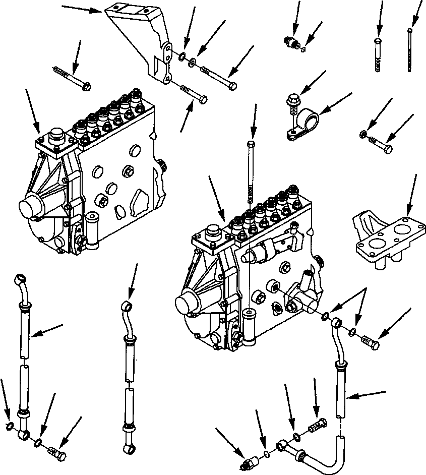 Komatsu parts book diagram for 330M S/N A10190-A10195 (DH637) (SA12V140Z-1): FUEL PUMP