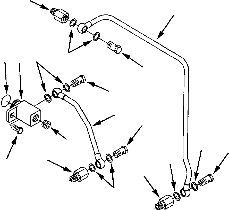 Komatsu parts book diagram for 330M S/N A10190-A10195 (DH637) (SA12V140Z-1): AIR COMPRESSOR COOLANT PLUMBING