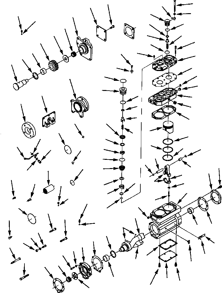 Komatsu parts book diagram for 330M S/N A10190-A10195 (DH637) (SA12V140Z-1): AIR COMPRESSOR