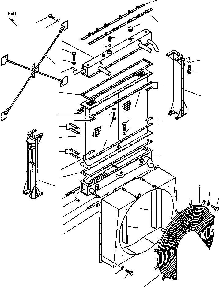 Dump Trucks Komatsu / 330M S/N A10212-UP (DH643) (SA12V140Z-1)(BFP42-3) / RADIATOR ASSEMBLY (561-03-64102)(026 : 16031)