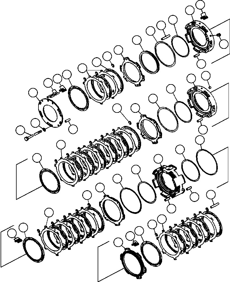 Dump Trucks Komatsu / 330M S/N A10212-UP (DH643) (SA12V140Z-1)(BFP42-3) / TRANS - 1ST, 2ND, 3RD & REV CLUTCH 561-15-51050(092 : 16288)