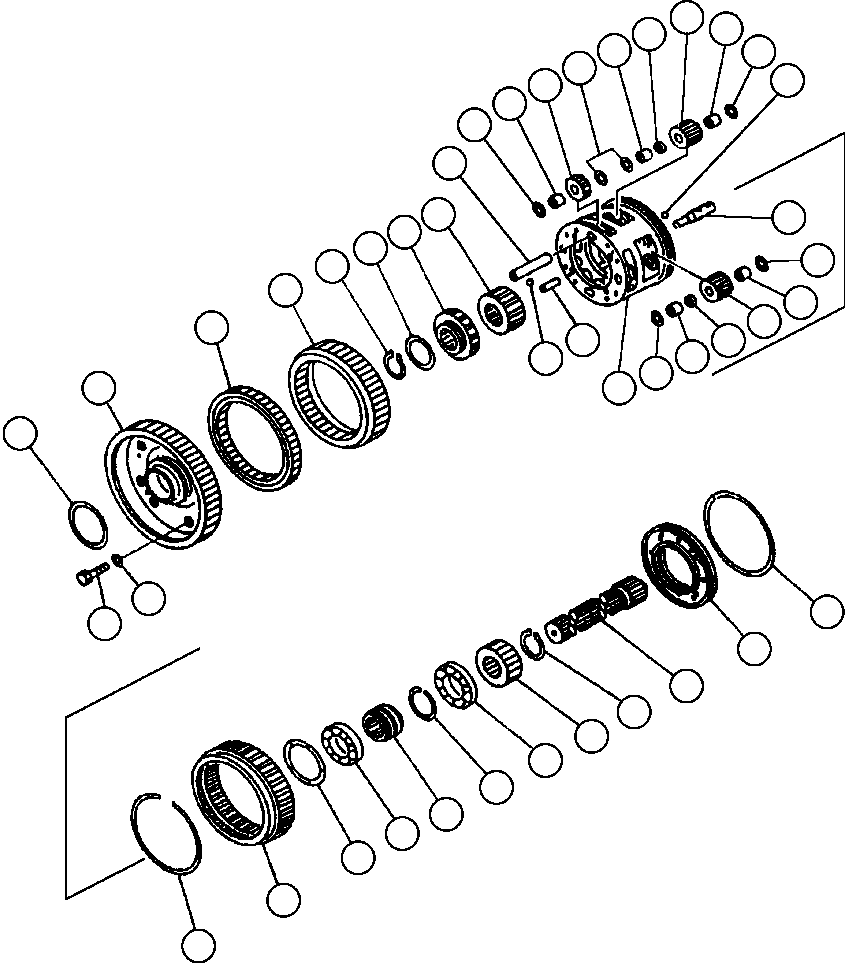 Dump Trucks Komatsu / 330M S/N A10212-UP (DH643) (SA12V140Z-1)(BFP42-3) / TRANSMISSION - CARRIER (2 OF 3) (561-15-51050)(096 : 16290)