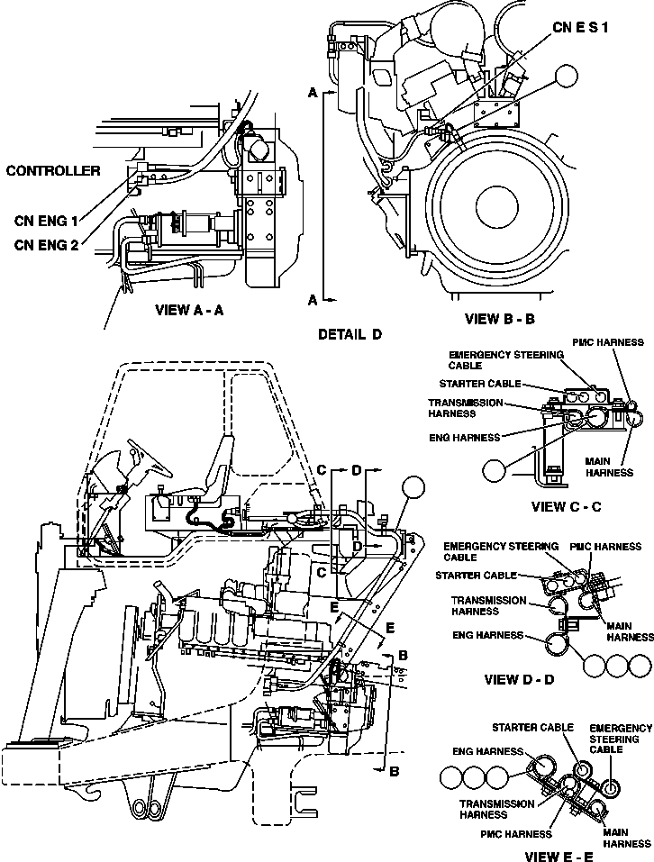 Dump Trucks Komatsu / 330M S/N A10212-UP (DH643) (SA12V140Z-1)(BFP42-3) / ENGINE CONTROL WIRING(344 : 16224)