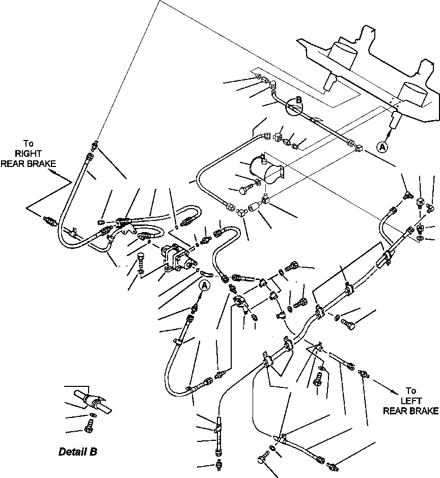 Dump Trucks Komatsu / 330M S/N A10212-UP (DH643) (SA12V140Z-1)(BFP42-3) / BRAKE OIL PIPING (REAR)(374 : 16210)