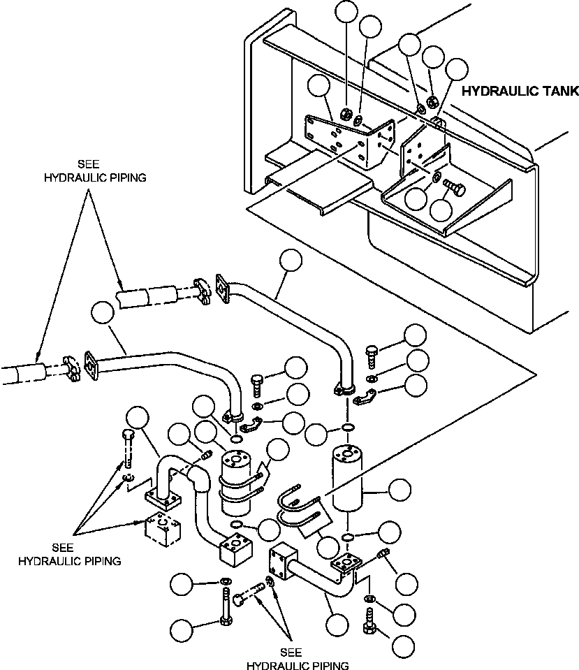 Dump Trucks Komatsu / 330M S/N A10212-UP (DH643) (SA12V140Z-1)(BFP42-3) / HYDRAULIC INLINE FILTER PIPING(410 : 16246)