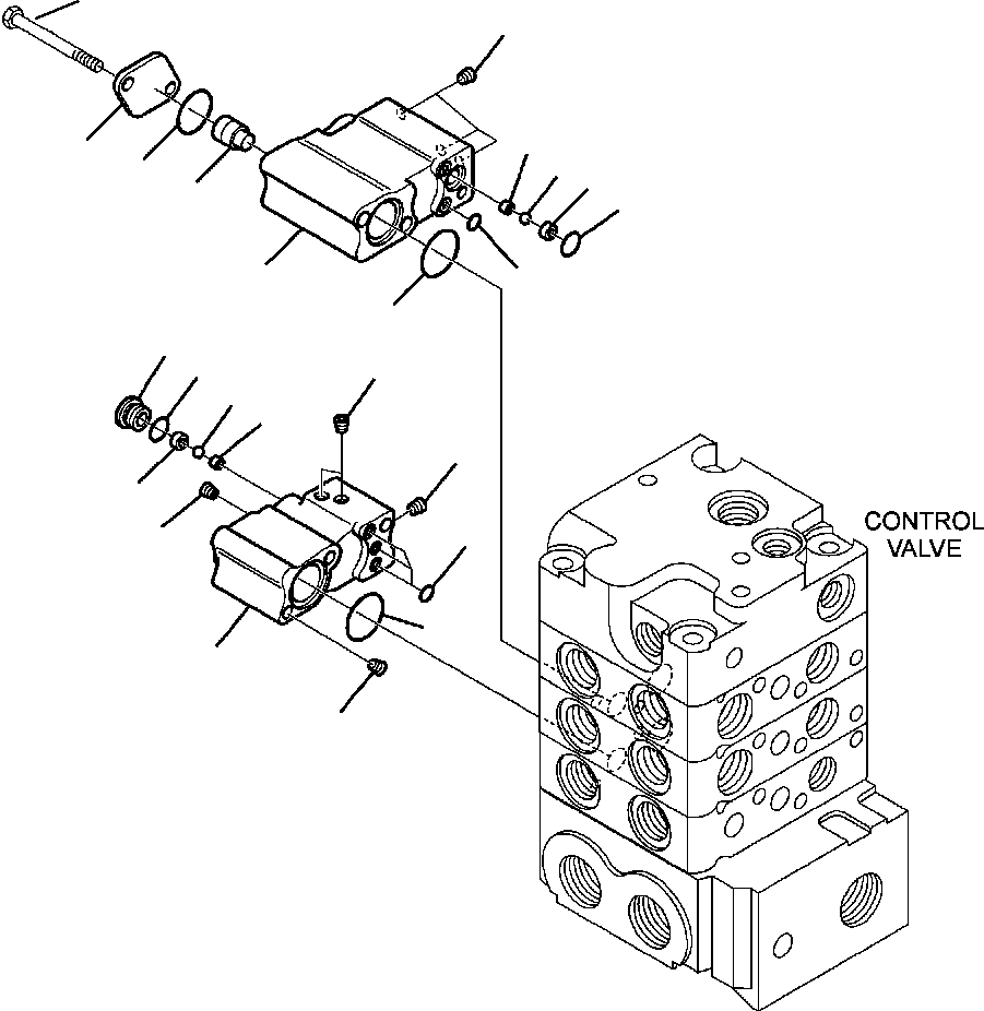 Skid Steer Loaders Komatsu / CK30-1 S/N A30001-UP(CK301) / H1130-6270 CONTROL VALVE HIGH-FLOW (6/11)(H-117 : H1130-6270)