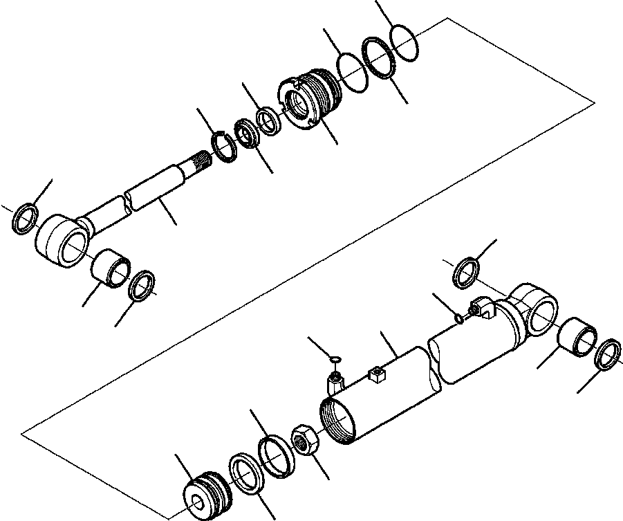 Skid Steer Loaders Komatsu / CK30-1 S/N A30001-UP(CK301) / T1710-7025 BUCKET DUMP CYLINDER - R.H.(T-007 : T1710-7025)