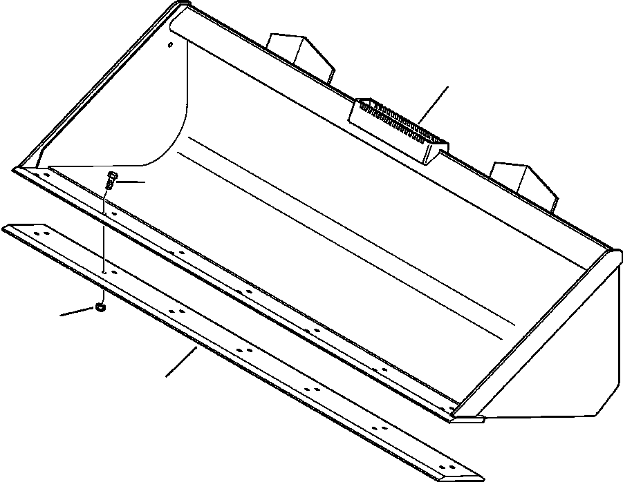 Skid Steer Loaders Komatsu / CK30-1 S/N A30001-UP(CK301) / T1770-7500 74 INCH (1880 MM) BUCKET LONG LIP WITH BOCE(T-017 : T1770-7500)