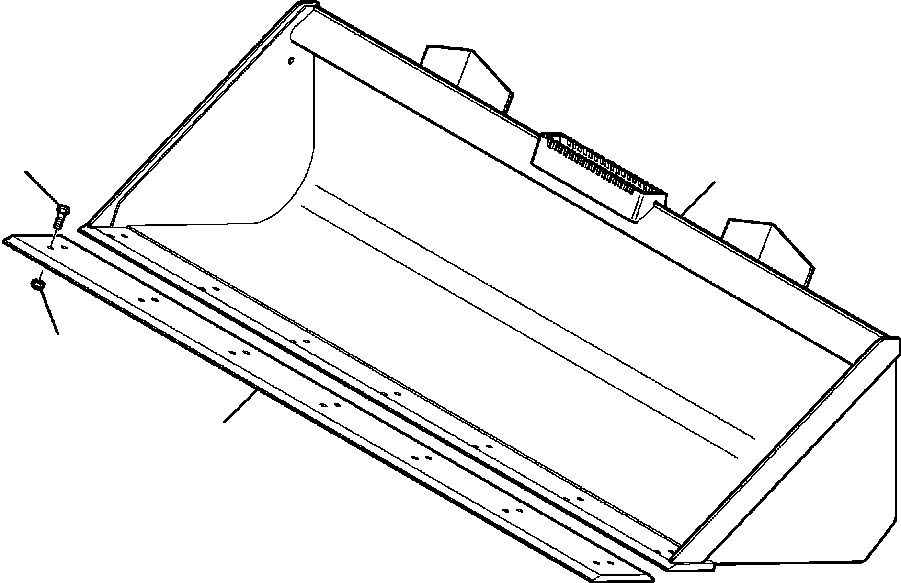 Skid Steer Loaders Komatsu / CK30-1 S/N A30001-UP(CK301) / T1780-7500 80 INCH (2030 MM) BUCKET LONG LIP WITH BOCE(T-019 : T1780-7500)