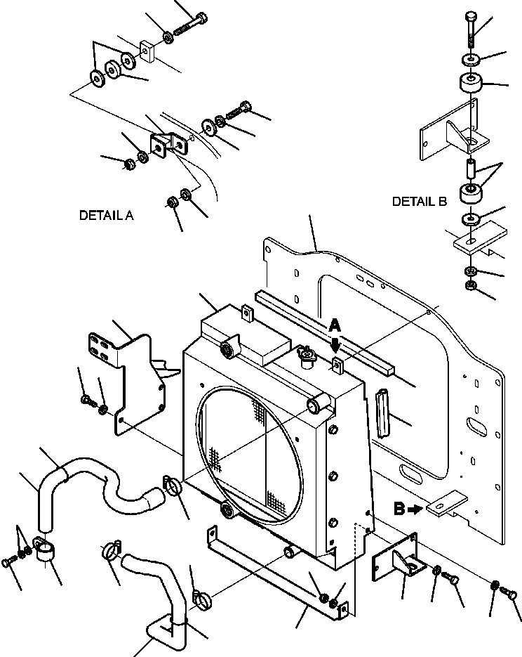 Skid Steer Loaders Komatsu / CK35-1 S/N A40001-UP(CK351) / C0220-1200 RADIATOR (1/2)(C-001 : C0220-1200)