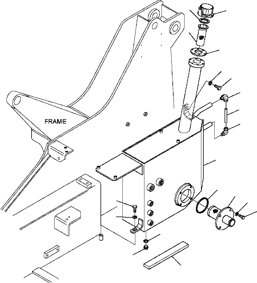 Skid Steer Loaders Komatsu / CK35-1 S/N A40001-UP(CK351) / H0610-6000 HYDRAULIC TANK(H-001 : H0610-6000)