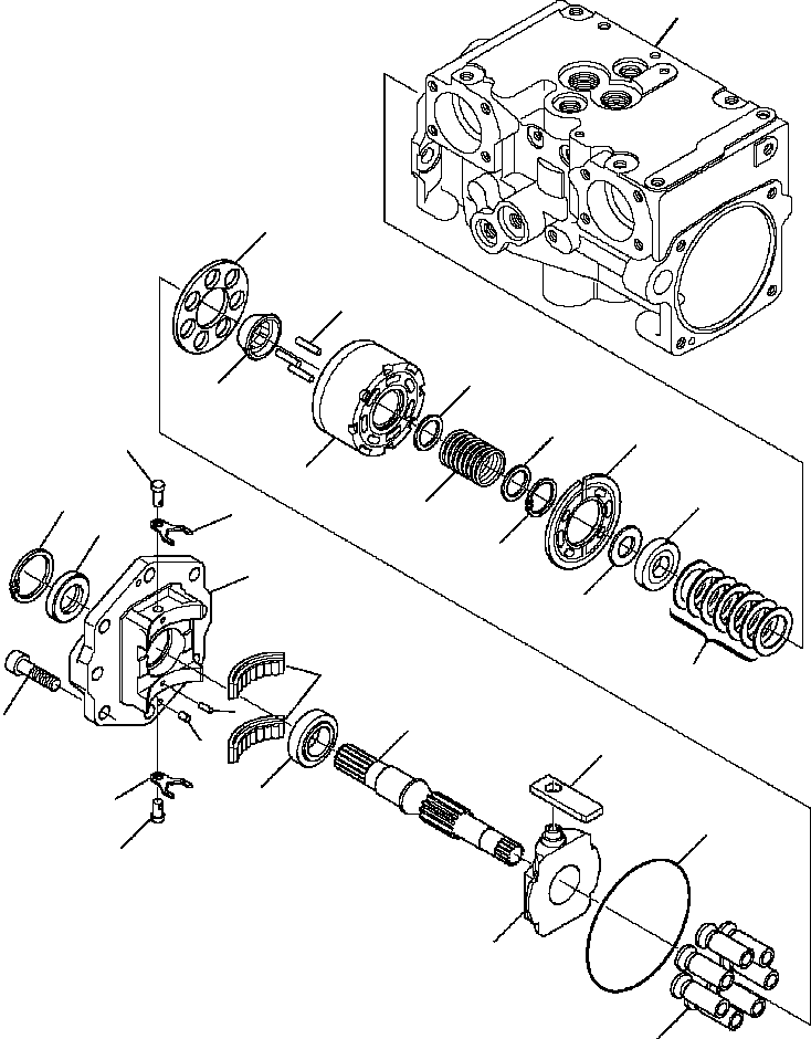 Skid Steer Loaders Komatsu / CK35-1 S/N A40001-UP(CK351) / H0760-6128 HYDRAULIC PUMP HIGH-FLOW (2/13)(H-035 : H0760-6128)