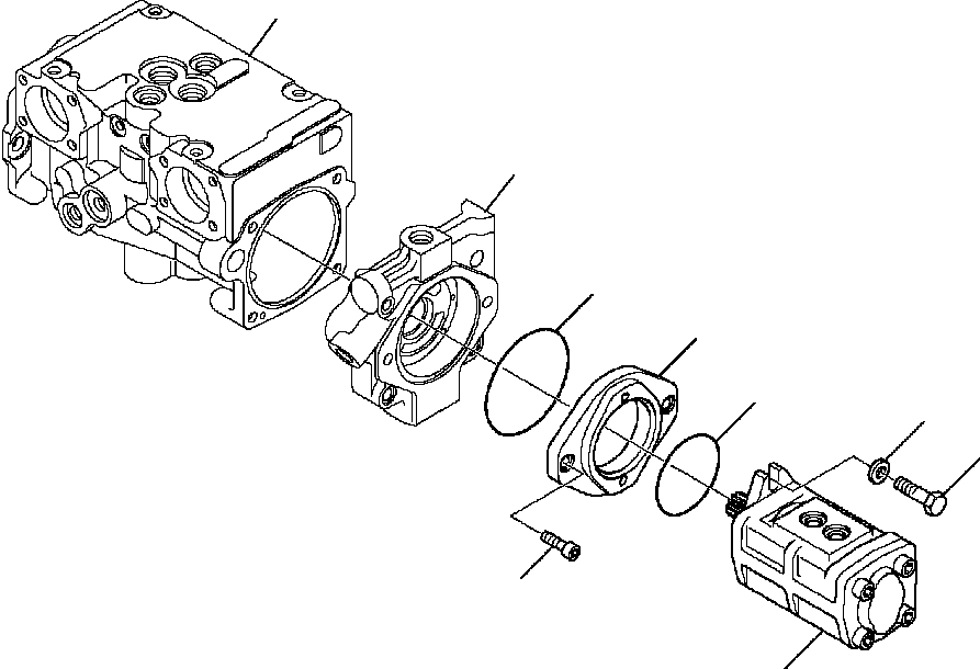 Skid Steer Loaders Komatsu / CK35-1 S/N A40001-UP(CK351) / H0855-6148 HYDRAULIC PUMP HIGH-FLOW (12/13)(H-059 : H0855-6148)