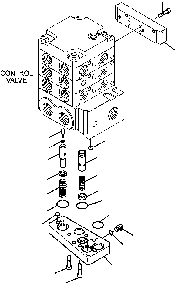 Skid Steer Loaders Komatsu / CK35-1 S/N A40001-UP(CK351) / H1000-6236 CONTROL VALVE FLOAT (4/11)(H-091 : H1000-6236)