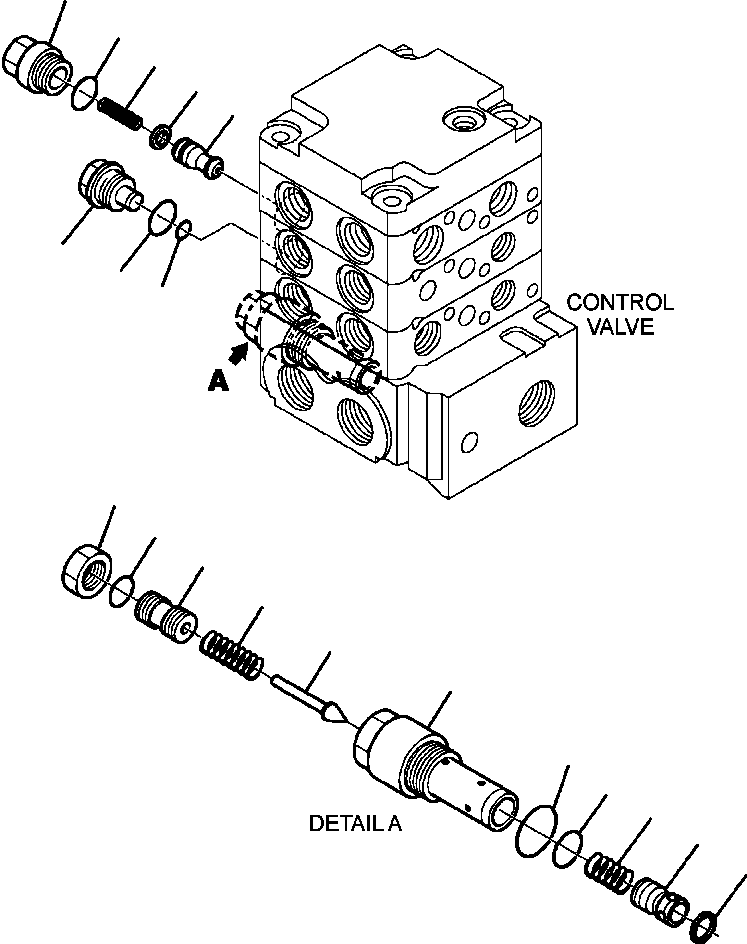 Skid Steer Loaders Komatsu / CK35-1 S/N A40001-UP(CK351) / H1060-6248 CONTROL VALVE FLOAT (10/11)(H-103 : H1060-6248)