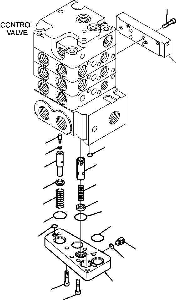 Skid Steer Loaders Komatsu / CK35-1 S/N A40001-UP(CK351) / H1110-6266 CONTROL VALVE HIGH-FLOW (4/11)(H-113 : H1110-6266)