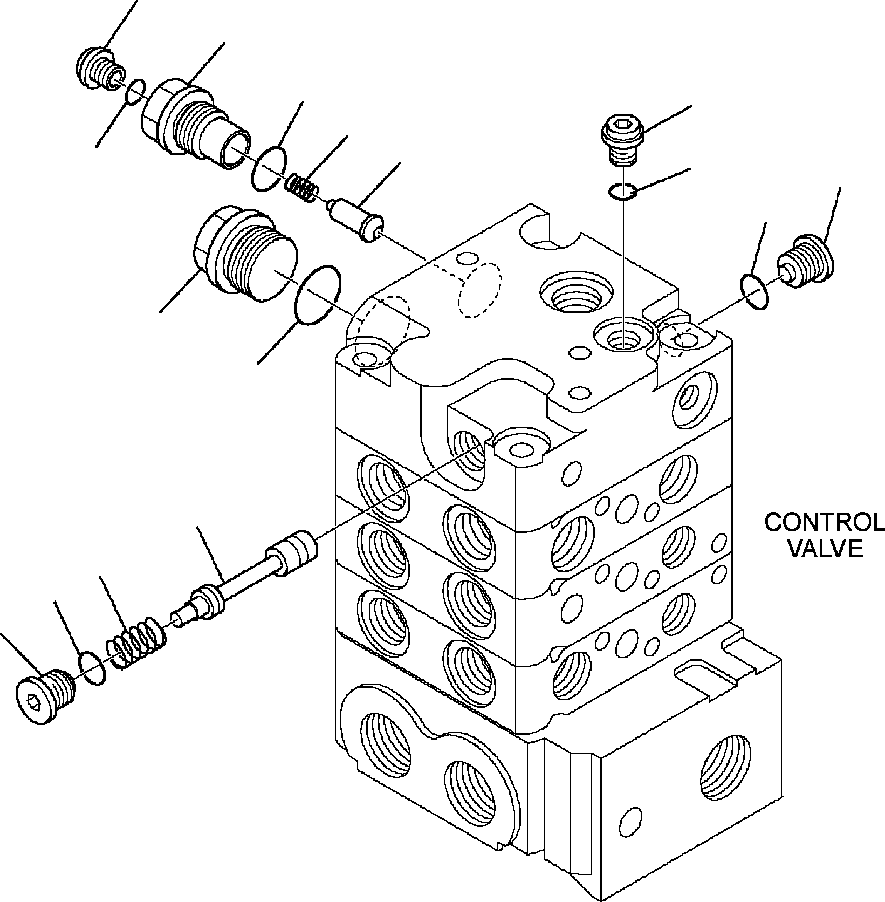 Skid Steer Loaders Komatsu / CK35-1 S/N A40001-UP(CK351) / H1160-6276 CONTROL VALVE HIGH-FLOW (9/11)(H-123 : H1160-6276)