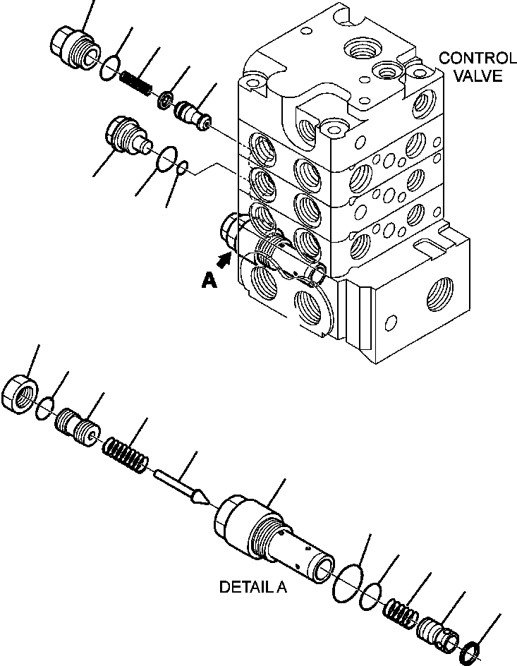 Skid Steer Loaders Komatsu / CK35-1 S/N A40001-UP(CK351) / H1170-6278 CONTROL VALVE HIGH-FLOW (10/11)(H-125 : H1170-6278)