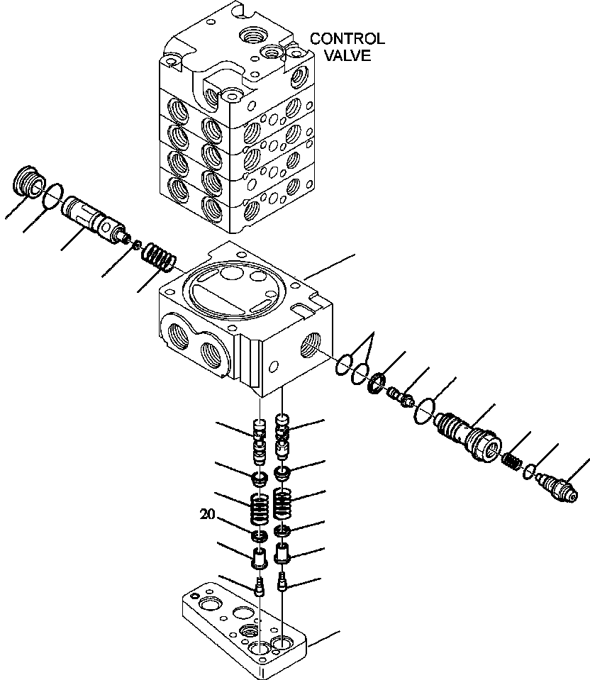 Skid Steer Loaders Komatsu / CK35-1 S/N A40001-UP(CK351) / H1210-6294 CONTROL VALVE SUPER HIGH-FLOW (3/13)(H-133 : H1210-6294)