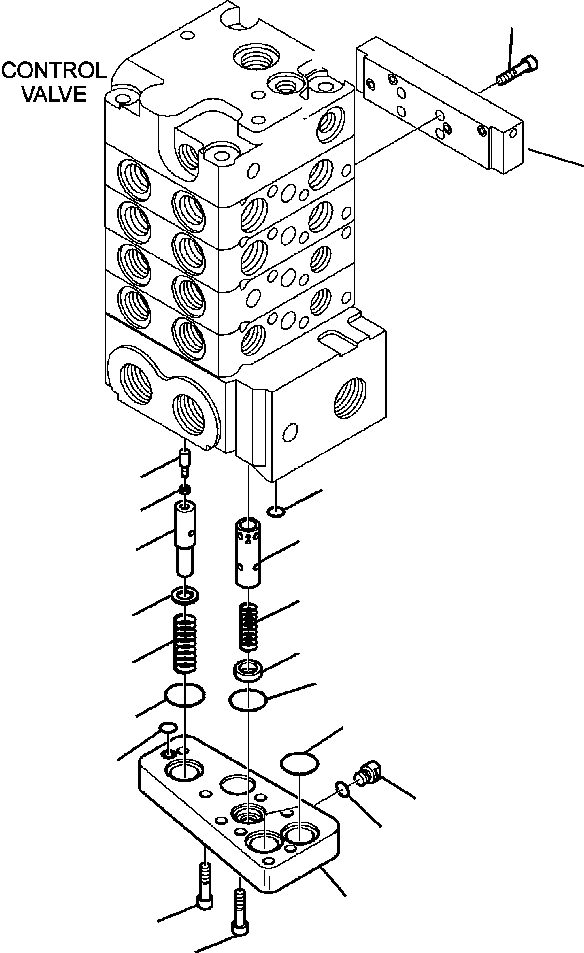 Skid Steer Loaders Komatsu / CK35-1 S/N A40001-UP(CK351) / H121A-6296 CONTROL VALVE SUPER HIGH-FLOW (4/13)(H-135 : H121A-6296)