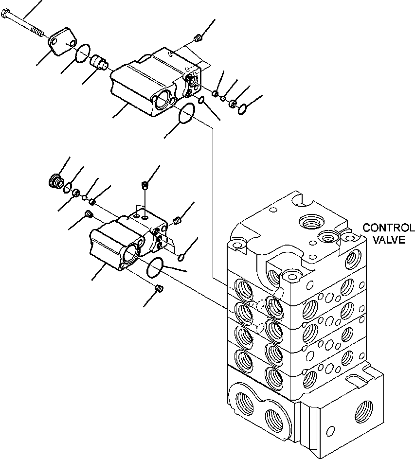 Skid Steer Loaders Komatsu / CK35-1 S/N A40001-UP(CK351) / H1230-6300 CONTROL VALVE SUPER HIGH-FLOW (6/13)(H-139 : H1230-6300)