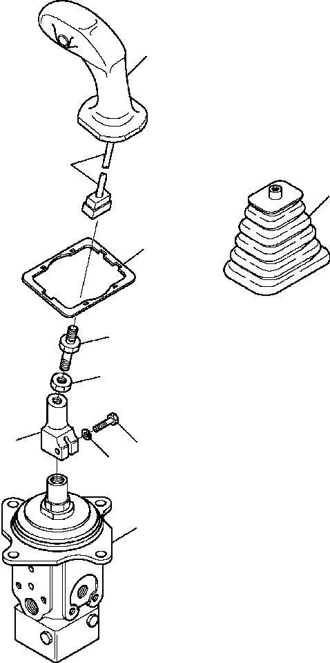 Skid Steer Loaders Komatsu / CK35-1 S/N A40001-UP(CK351) / H1400-6400 L.H. PPC VALVE STANDARD(H-155 : H1400-6400)