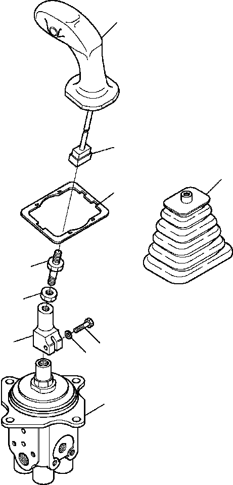 Skid Steer Loaders Komatsu / CK35-1 S/N A40001-UP(CK351) / H1448-6422 L.H. PPC VALVE 4-SWITCH - PATTERN CHANGE(H-169 : H1448-6422)
