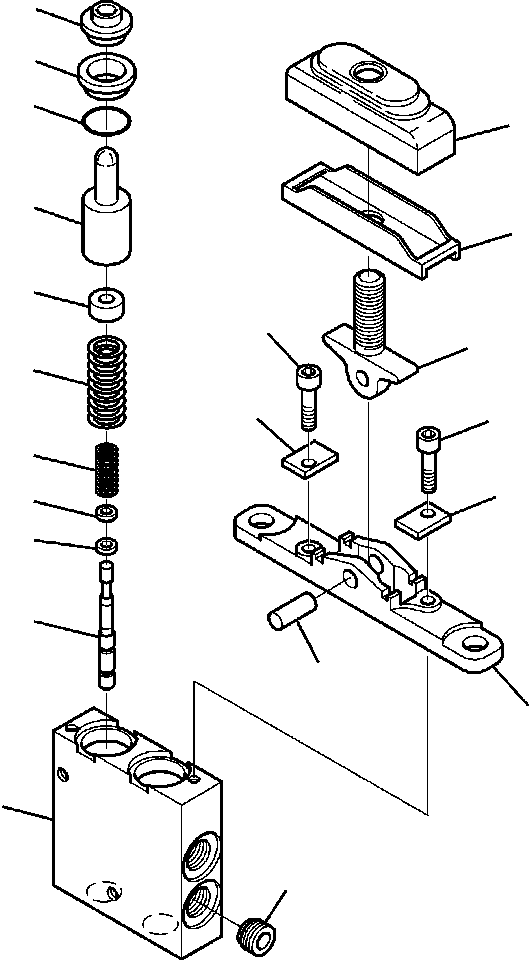 Skid Steer Loaders Komatsu / CK35-1 S/N A40001-UP(CK351) / H1450-6450 PPC VALVE ATTACHMENT(H-173 : H1450-6450)