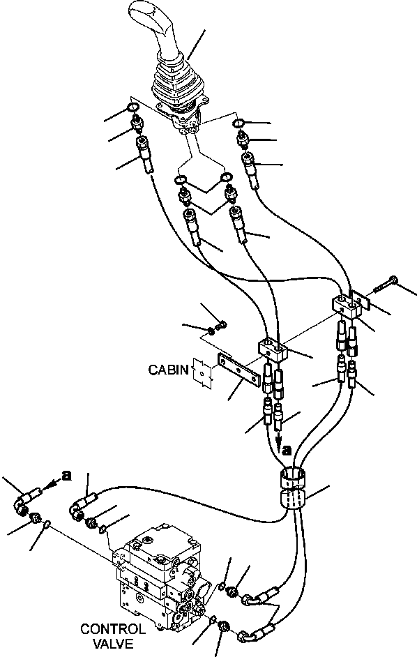 Skid Steer Loaders Komatsu / CK35-1 S/N A40001-UP(CK351) / H1560-6565 R.H. SERVO CONTROL(H-205 : H1560-6565)