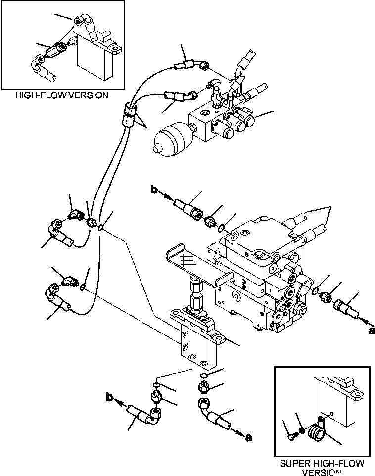 Skid Steer Loaders Komatsu / CK35-1 S/N A40001-UP(CK351) / H1590-6660 HYDRAULIC PIPING ATTACHMENT LINE (1/2)(H-213 : H1590-6660)