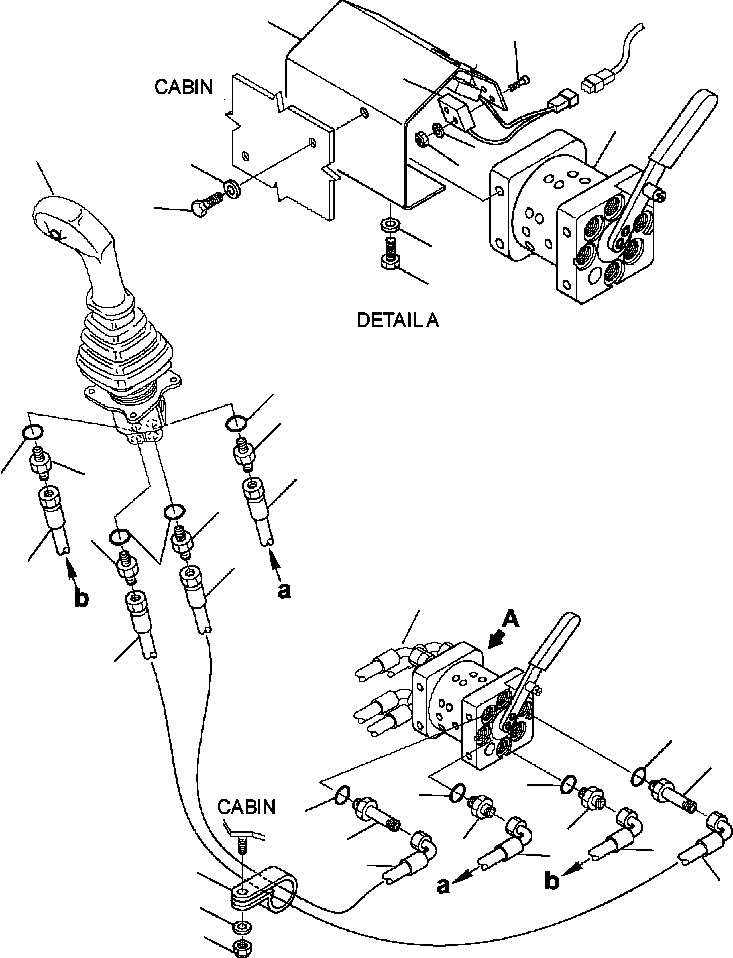 Skid Steer Loaders Komatsu / CK35-1 S/N A40001-UP(CK351) / H1630-6700 HYDRAULIC PIPING PATTERN CHANGE - OPTIONAL (1/3)(H-227 : H1630-6700)