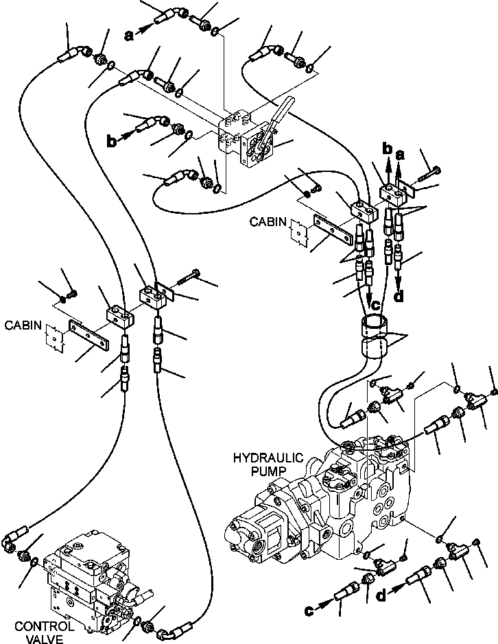 Skid Steer Loaders Komatsu / CK35-1 S/N A40001-UP(CK351) / H1650-6710 HYDRAULIC PIPING PATTERN CHANGE - OPTIONAL (3/3)(H-231 : H1650-6710)