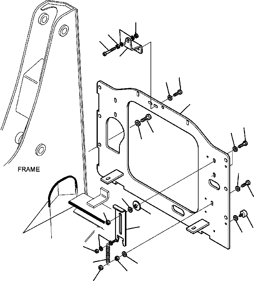 Skid Steer Loaders Komatsu / CK35-1 S/N A40001-UP(CK351) / J0350-3010 REAR PLATE(J-003 : J0350-3010)