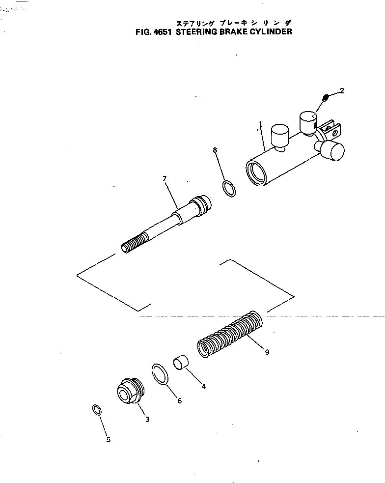 Bulldozers Komatsu / D31E-20 S/N 40087-42000 & A40523-UP(D31E_20) / STEERING BRAKE CYLINDER(4651 : 40029)