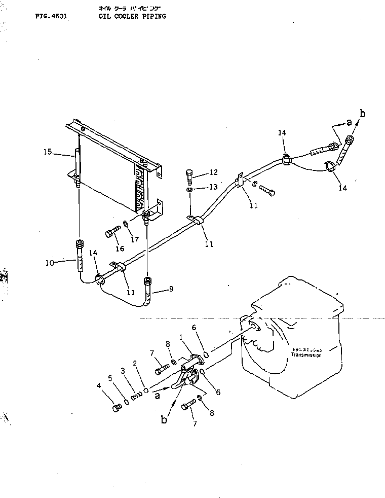 Bulldozers Komatsu / D31E-20 S/N 40087-42000 & A40523-UP(D31E_20) / OIL COOLER PIPING(4701 : 40030)