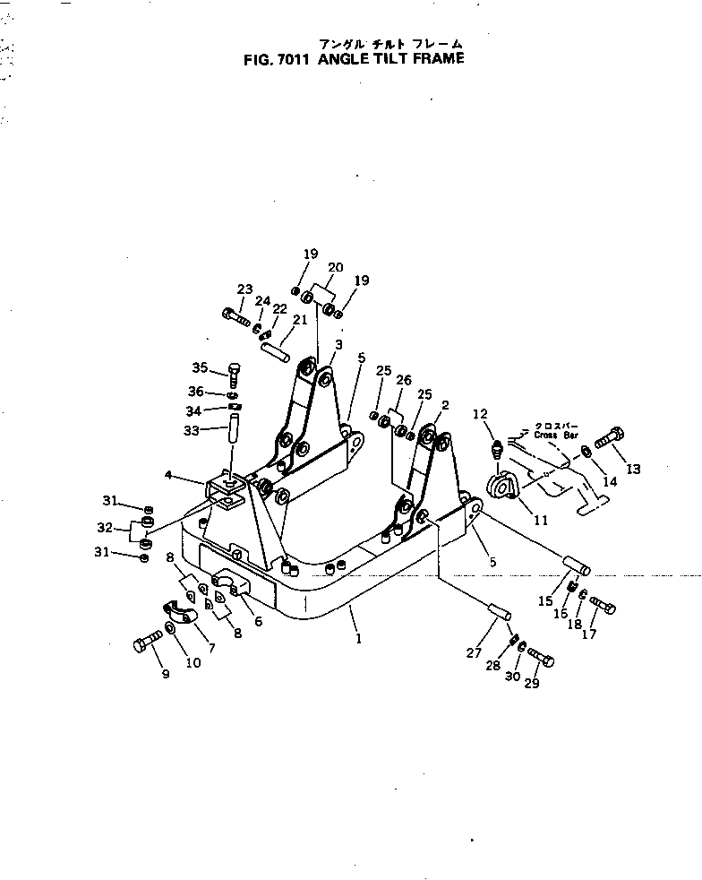 Bulldozers Komatsu / D31E-20 S/N 40087-42000 & A40523-UP(D31E_20) / ANGLE TILT FRAME(7011 : 70002)
