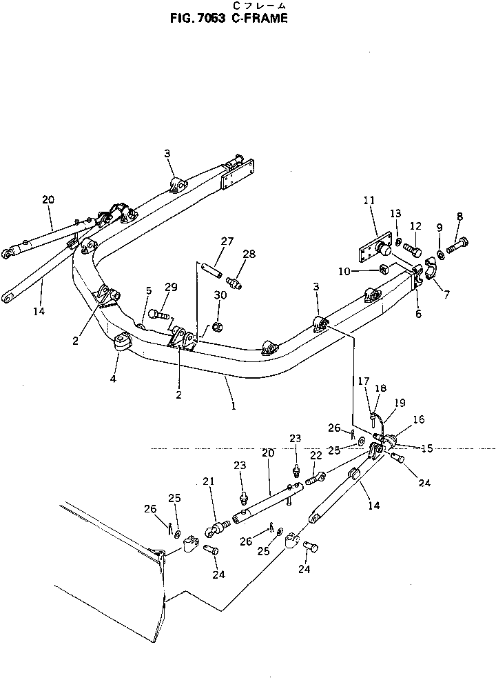 Bulldozers Komatsu / D31E-20 S/N 40087-42000 & A40523-UP(D31E_20) / C-FRAME(7103 : 70010)