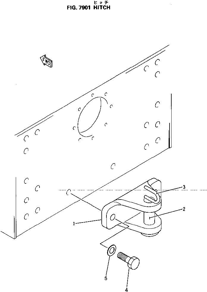 Bulldozers Komatsu / D31E-20 S/N 40087-42000 & A40523-UP(D31E_20) / HITCH(7901 : 70012)