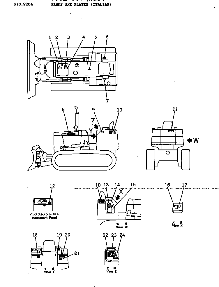 Bulldozers Komatsu / D31E-20 S/N 40087-42000 & A40523-UP(D31E_20) / MARKS AND PLATES (CHINESE)(9109 : 80005)
