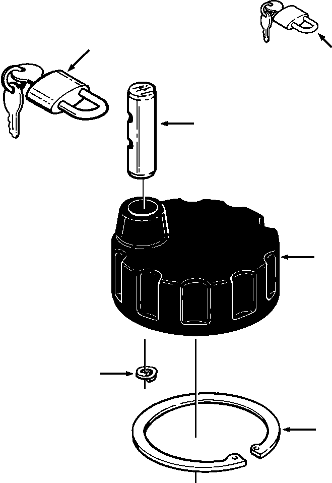Bulldozers Komatsu / D38E-1/P-1 S/N P085501-P085798(D38EP1) / ANTI-VANDALISM(02-010 : 02ZZD32E.001)