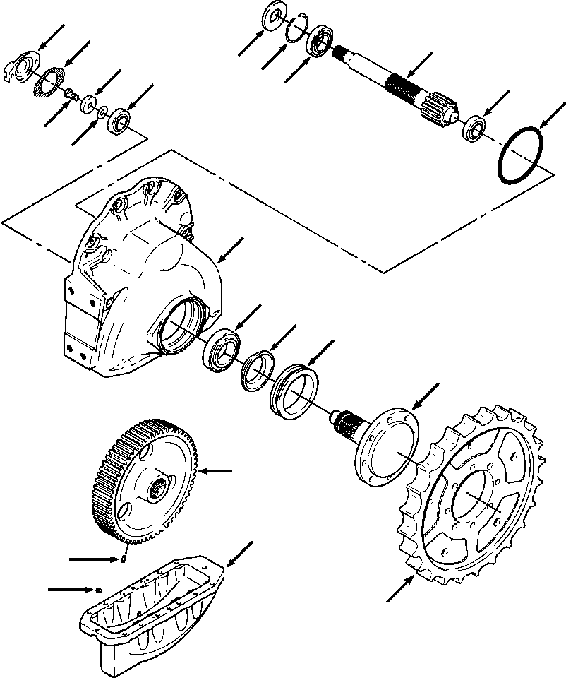 Bulldozers Komatsu / D38E-1/P-1 S/N P085501-P085798(D38EP1) / FINAL DRIVE D38E-1(07-092 : 07HHTD7H.001)