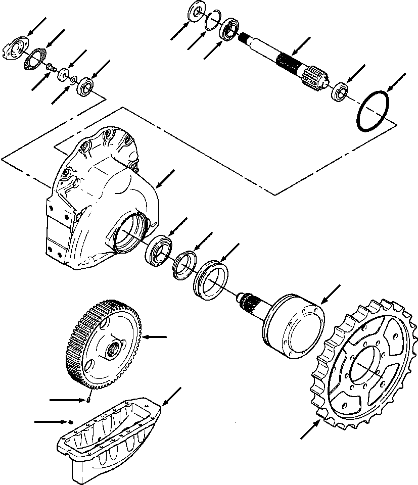 Bulldozers Komatsu / D38E-1/P-1 S/N P085501-P085798(D38EP1) / FINAL DRIVE D38P-1(07-100 : 07HHTD7H.002)