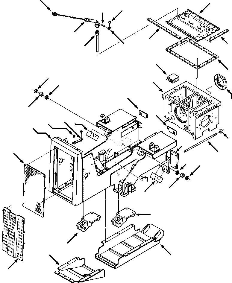 Bulldozers Komatsu / D38E-1/P-1 S/N P085501-P085798(D38EP1) / FRAME AND CONNECTIONS(09-002 : 09AHD38E.001)