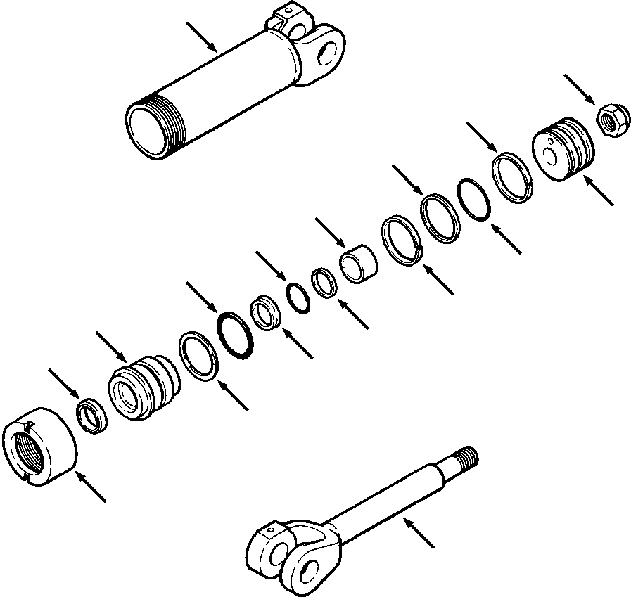 Bulldozers Komatsu / D38E-1/P-1 S/N P085501-P085798(D38EP1) / BLADE TILT CYLINDER(10-056 : 10BRTD9H.002)
