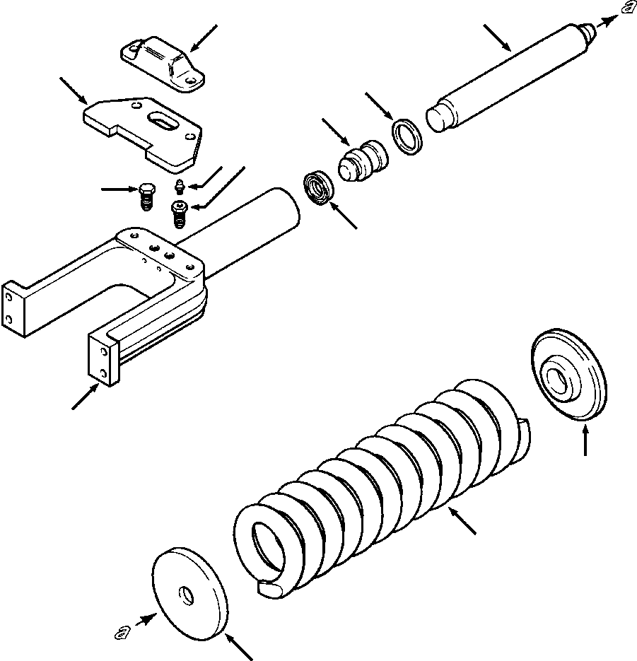 Bulldozers Komatsu / D38E-1/P-1 S/N P085501-P085798(D38EP1) / TRACK ADJUSTER(14-016 : 14BDTD8H.001)