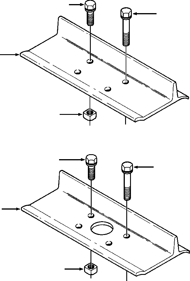 Bulldozers Komatsu / D38E-1/P-1 S/N P085501-P085798(D38EP1) / 15IN TRACK SHOES D38E-1(15-002 : 15ADTD8H.001)