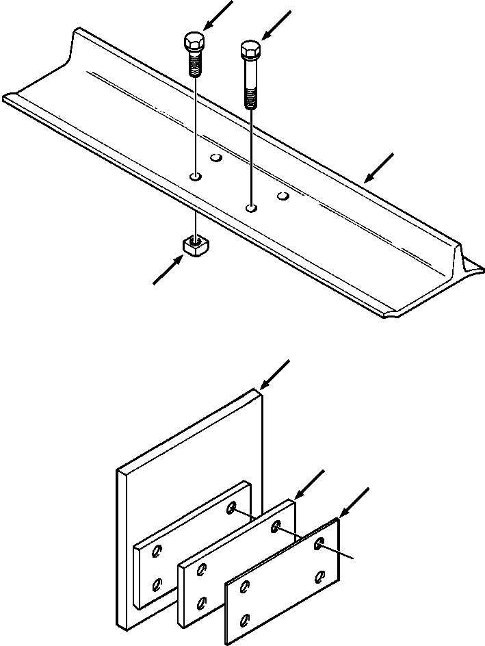 Bulldozers Komatsu / D38E-1/P-1 S/N P085501-P085798(D38EP1) / 17IN TRACK SHOES D38E-1(15-004 : 15ADTD8H.002)