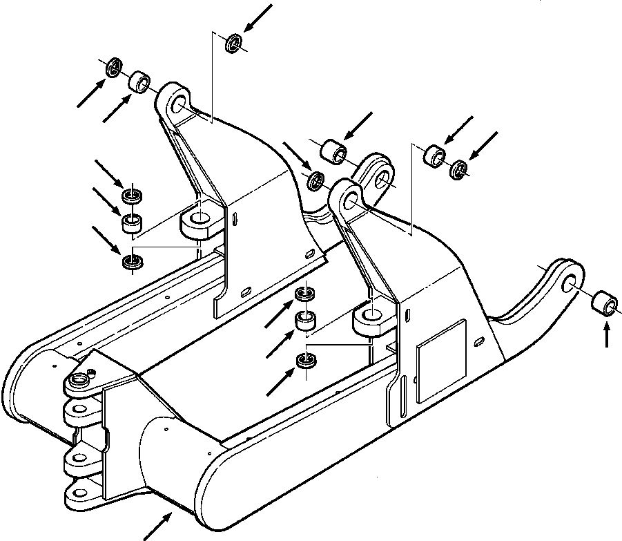 Bulldozers Komatsu / D38E-1/P-1 S/N P085501-P085798(D38EP1) / C FRAME(17-012 : 17AHD32E.001)