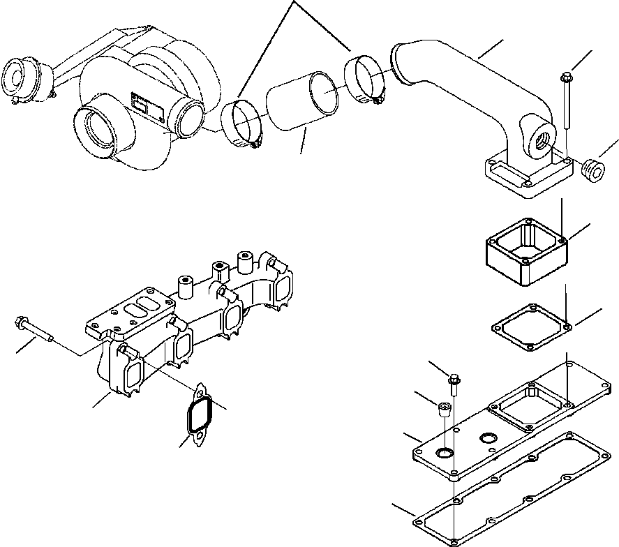 Bulldozers Komatsu / D38E-1A/P-1A S/N P086301-UP(D38EP1A) / FIG. A1118-A1A3 INTAKE AND EXHAUST MANIFOLD(A-008 : A1118-A1A3)